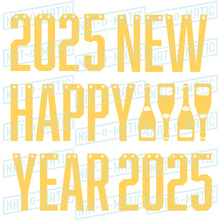 Load image into Gallery viewer, Happy New Year 2025 Champagne Banner