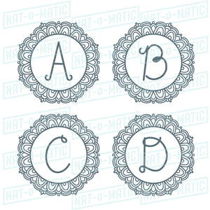 Curly Alphabet Monogram Icons