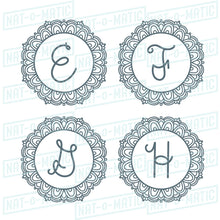 Load image into Gallery viewer, Curly Alphabet Monogram Icons