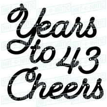 Load image into Gallery viewer, "Cheers to __ Years" Personalized Banner File