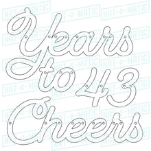Load image into Gallery viewer, "Cheers to __ Years" Personalized Banner File