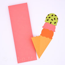 Load image into Gallery viewer, Ice Cream Cone Card and Envelope