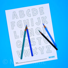 Load image into Gallery viewer, Alphabet Dots Coloring Page- Printable