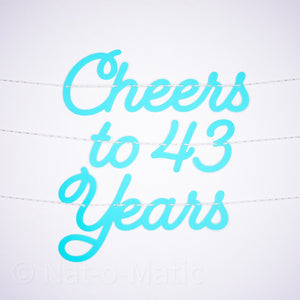 "Cheers to __ Years" Personalized Banner File