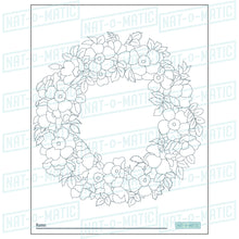 Load image into Gallery viewer, Floral Wreath Coloring Page- Printable