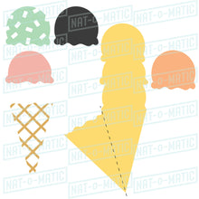 Load image into Gallery viewer, Ice Cream Cone Card and Envelope