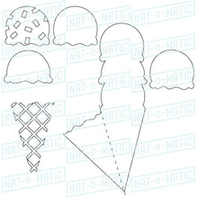 Load image into Gallery viewer, Ice Cream Cone Card and Envelope