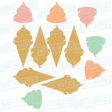 Load image into Gallery viewer, Ice Cream Cone Banner- SVG