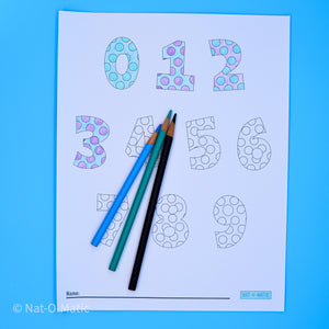 Number Dots Coloring Page- Printable