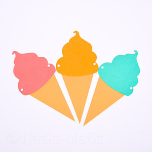 Ice Cream Cone Banner- SVG