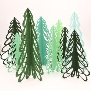 3D Winter Tree Sculptures