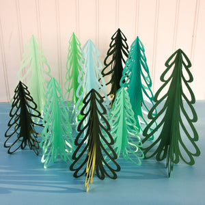 3D Winter Tree Sculptures