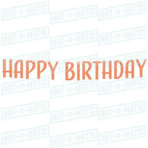 Happy Birthday Sans Serif Banner