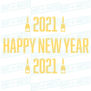 Happy New Year 2021 Champagne Banner