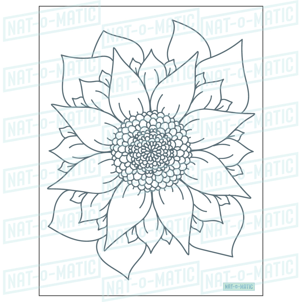 Sunflower Coloring Page- Printable